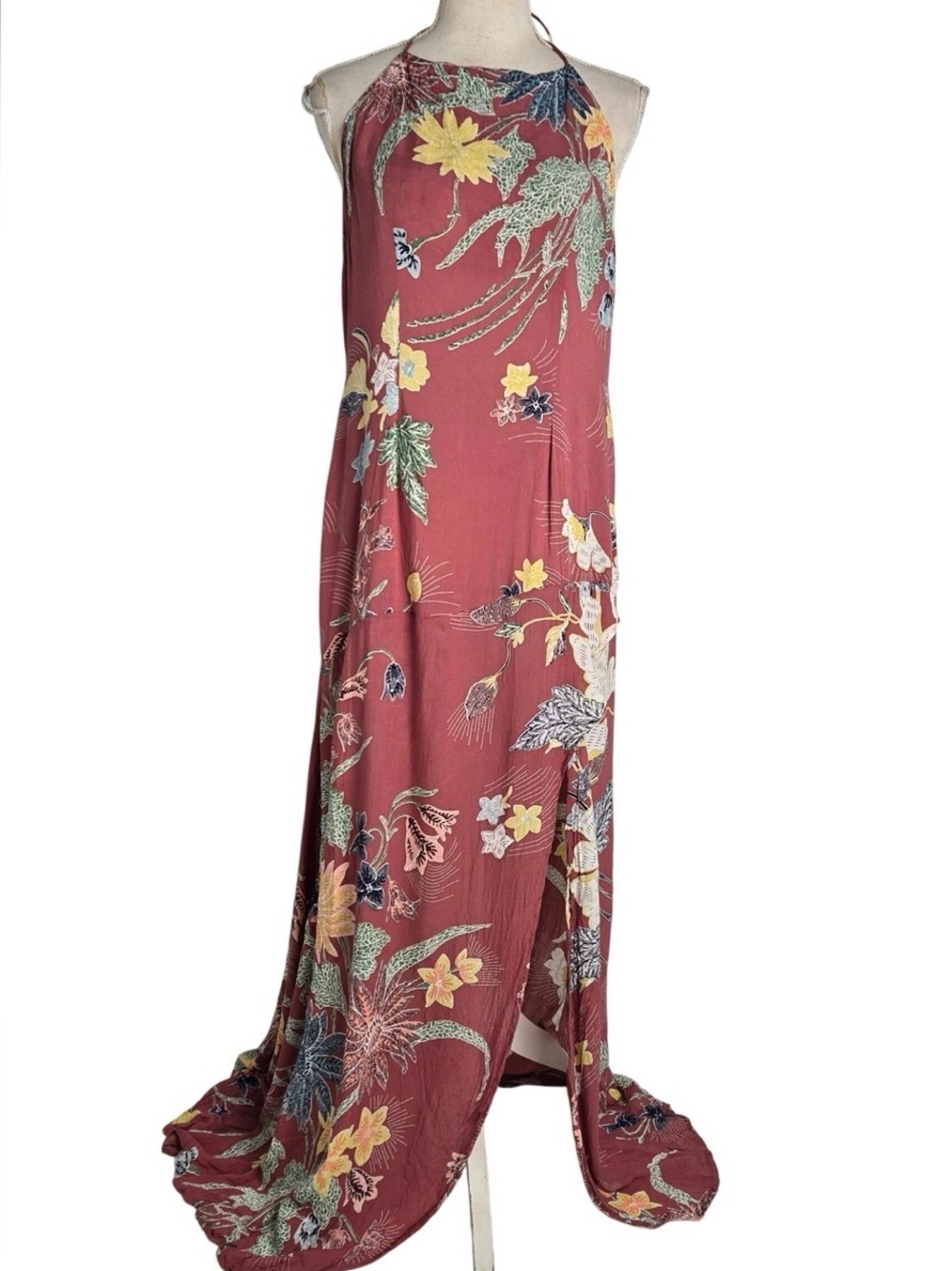 Cleobella Floral Halter Maxi Dress